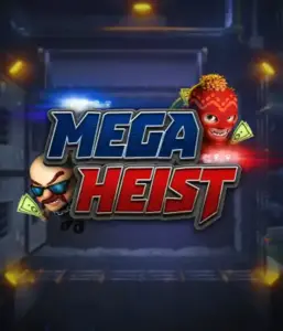 Enter the thrilling world of Mega Heist slot by Relax Gaming, showcasing mischievous characters ready to execute a bank heist. This image portrays the excitement of the heist with its striking logo and a shadowy vault backdrop. Perfect for those who enjoy adventure-themed slots, offering a thrilling escape. 