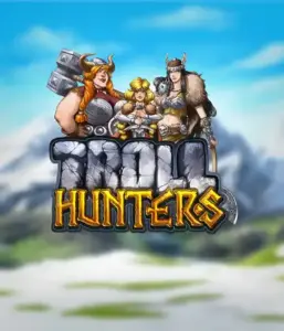 Step into the world of "Troll Hunters," where valiant Viking warriors are poised to battle their foes. The logo features a pair of Vikings, male and female, armed and ready, with a frosty landscape. They exude strength and courage, reflecting the essence of the game's adventurous theme.